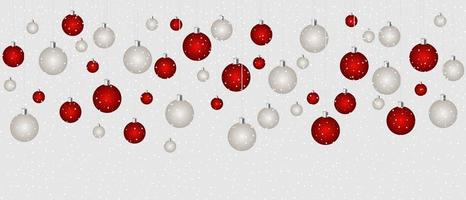 sfondo di palle di Natale vettore