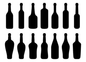 illustrazione di disegno vettoriale bottiglia di vetro isolato su sfondo bianco