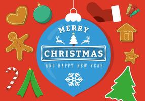 Vector Merry Christmas Background gratuito