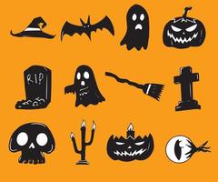 Halloween carino icona per decorazione vettore