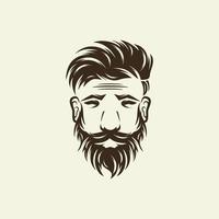 barba barbiere vettore logo illustrazione