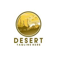 deserto logo vettore illustrazione