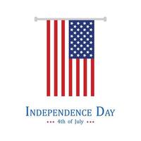 luglio il quarto. indipendenza giorno nel Stati Uniti d'America. manifesto bandiera o saluto carta luglio quattro. eps10 vettore