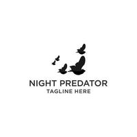 notte predatore logo icona design vettore