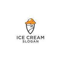 design dell'icona del logo del gelato vettore