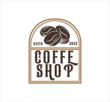 caffè fagioli retrò Vintage ▾ logo vettore