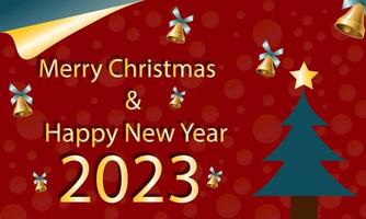 festeggiare allegro Natale e nuovo anno 2023 sfondo immagini quello può essere Usato per saluto carte e sfondi. illustrazione azione Immagine vettore