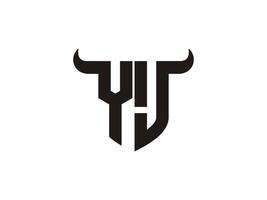 iniziale yj Toro logo design. vettore