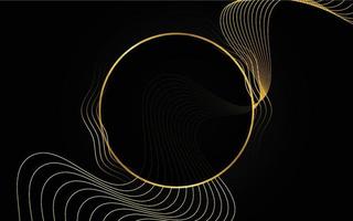 d'oro luccichio su un' piatto superficie illuminato di un' luminosa riflettore 3d illustrazione vettore