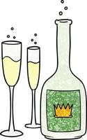 vettore cartone animato Champagne