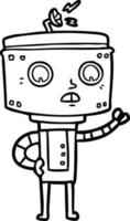 vettore cartone animato robot personaggio