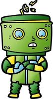 cartone animato robot personaggio vettore