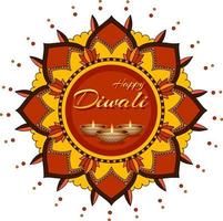 contento Diwali giorno logo design vettore