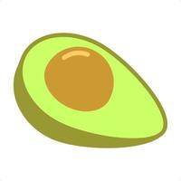 avocado piatto arte vettore