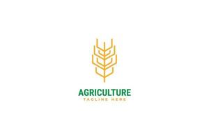 agricoltura Grano logo design vettore illustrazione