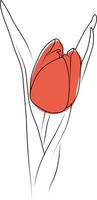 tulipano fiore elegante schema vettore icona. Perfetto per ragnatela, sociale media, ecc.