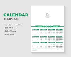 parete calendario design modello, calendario 2023 vettore