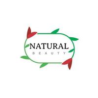 naturale fiore logo design modello vettore