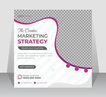 il creativo marketing strategia aziendale attività commerciale sociale media inviare e ragnatela bandiera modello design vettore