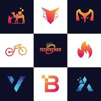 tecnologia, logo, moderno, semplice, icona, tecnologia, creativo, grafica, disegno, minimo, generico, logo gruppi vettore