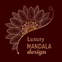 design di sfondo mandala di lusso vettore