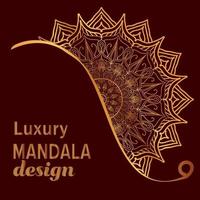 design di sfondo mandala di lusso vettore