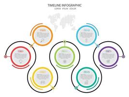 cerchio colorato timeline infografica vettore