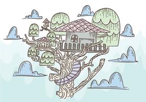 Illustrazione libera di vettore della casa sull'albero