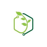verde tecnologia logo disegni vettore