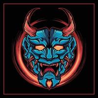 hannya maschera vettore illustrazione