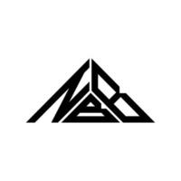 nab lettera logo creativo design con vettore grafico, nab semplice e moderno logo nel triangolo forma.