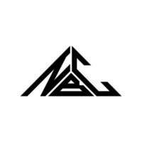nbc lettera logo creativo design con vettore grafico, nbc semplice e moderno logo nel triangolo forma.