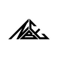 nbe lettera logo creativo design con vettore grafico, nbe semplice e moderno logo nel triangolo forma.