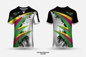 design futuristico della maglia adatto per sport, corse, calcio, giochi ed eSport vettoriali