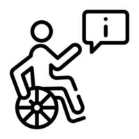 dai un'occhiata Questo schema icona di sedia a rotelle vettore
