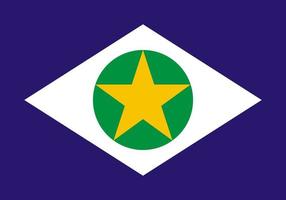 mamato grosso bandiera, stato di brasile. vettore illustrazione.