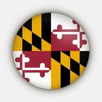 Maryland stato bandiera. vettore illustrazione.