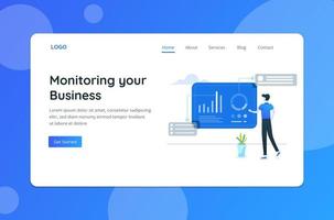monitoraggio della pagina di destinazione del concetto di business