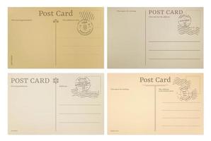 Vintage ▾ cartolina, inviare carta modello, postale schiene vettore