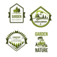 vettore icone per paesaggio o giardinaggio azienda