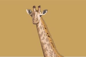 disegno della testa della giraffa del fumetto vettore