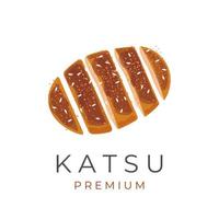 delizioso pronto a mangiare Katsu vettore illustrazione logo