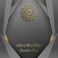 eid mubarak saluto carta con islamico ornamento , vettore design modello Arabo modello .