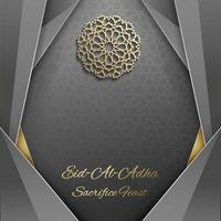 eid mubarak saluto carta con islamico ornamento , vettore design modello Arabo modello .