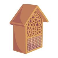 dai un'occhiata Questo piatto icona di ape Casa vettore
