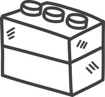 mano disegnato bloccare cubo per ragazzo illustrazione vettore