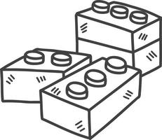 mano disegnato bloccare cubo per ragazzo illustrazione vettore