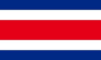 bandiera di costa rica. simbolo di indipendenza giorno, souvenir calcio gioco, pulsante linguaggio, icona. vettore