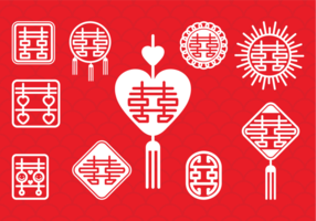 Simbolo di matrimonio cinese vettore