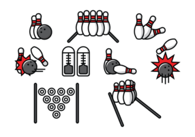 Illustrazione di vettore del vicolo di bowling